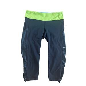 Lululemon Low Rise Cropped Black Pants Size 6